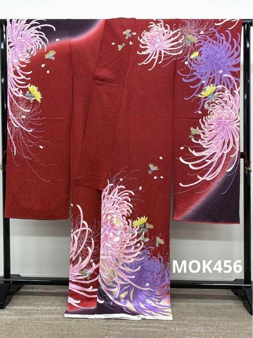 ブランド振袖 雲雪 仮絵羽 銀通し 刺繍 金彩 大輪 正絹 未仕立て品 八 