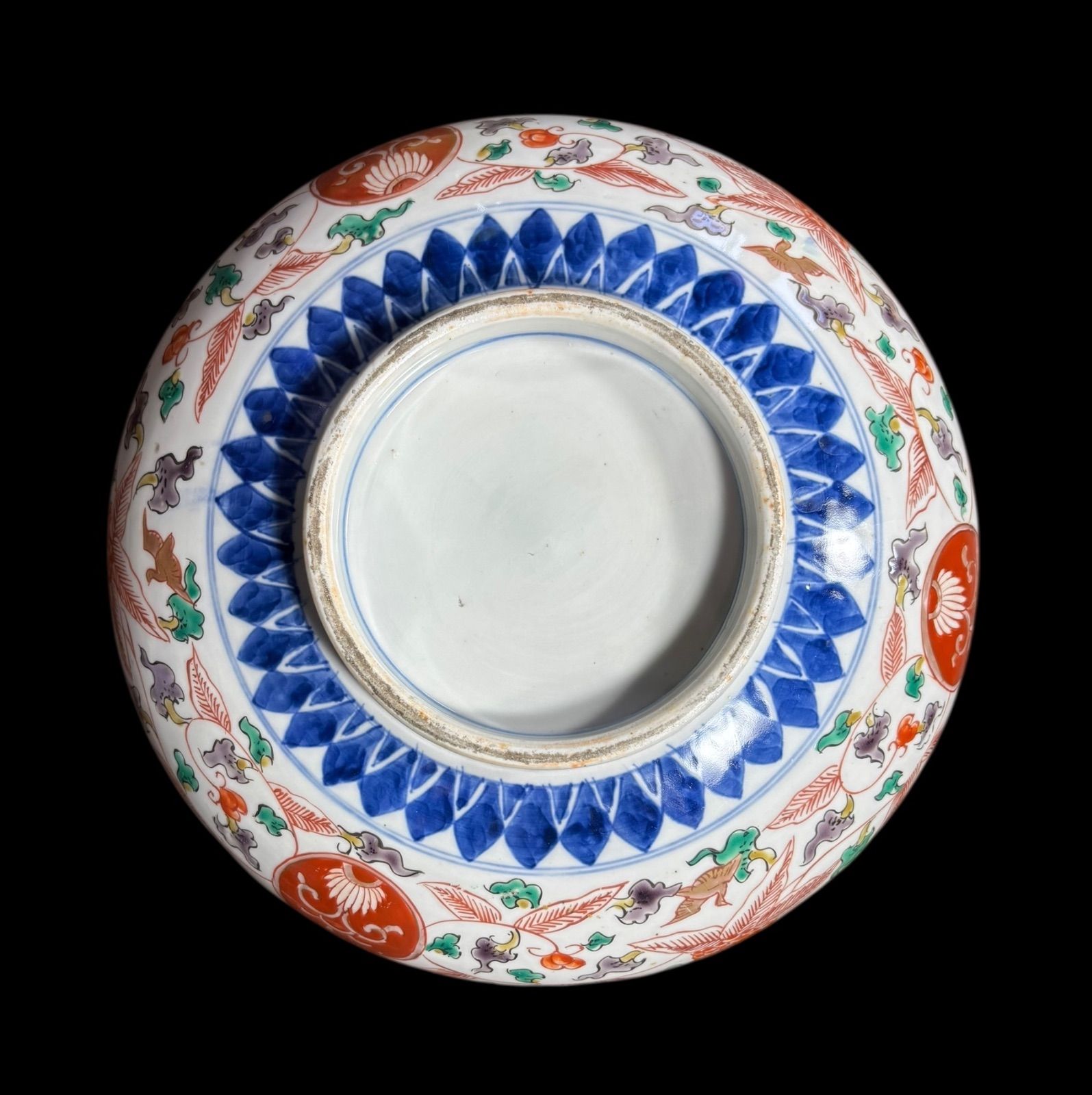 古伊万里 大鉢 [鳥松竹梅文図] 金襴手 金彩 色絵 鉢 取り皿 飾り