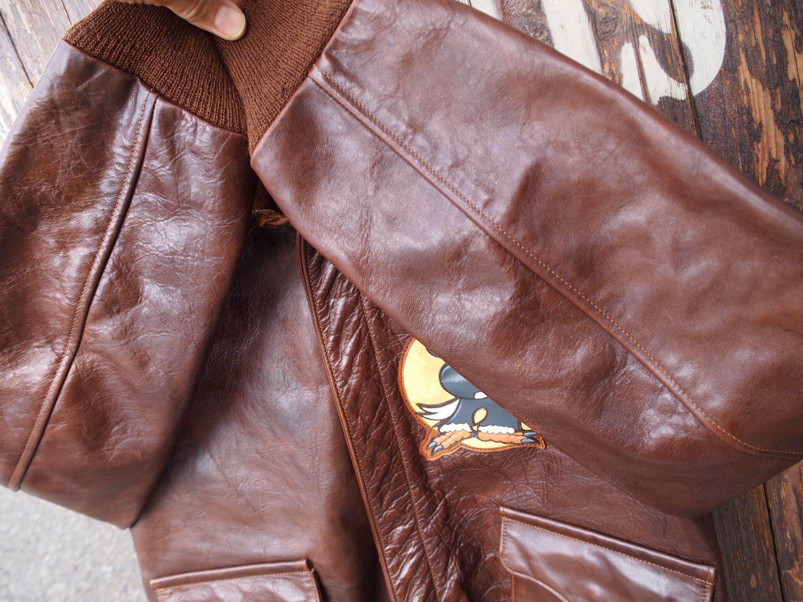 旧THE REAL MｃCOY’S CLOTHING リアルマッコイズ タンカース ジャケット XS☆ The Real McCoy\u0027s A-2 Rough Wear Clothing Co \"Eagle Squadron