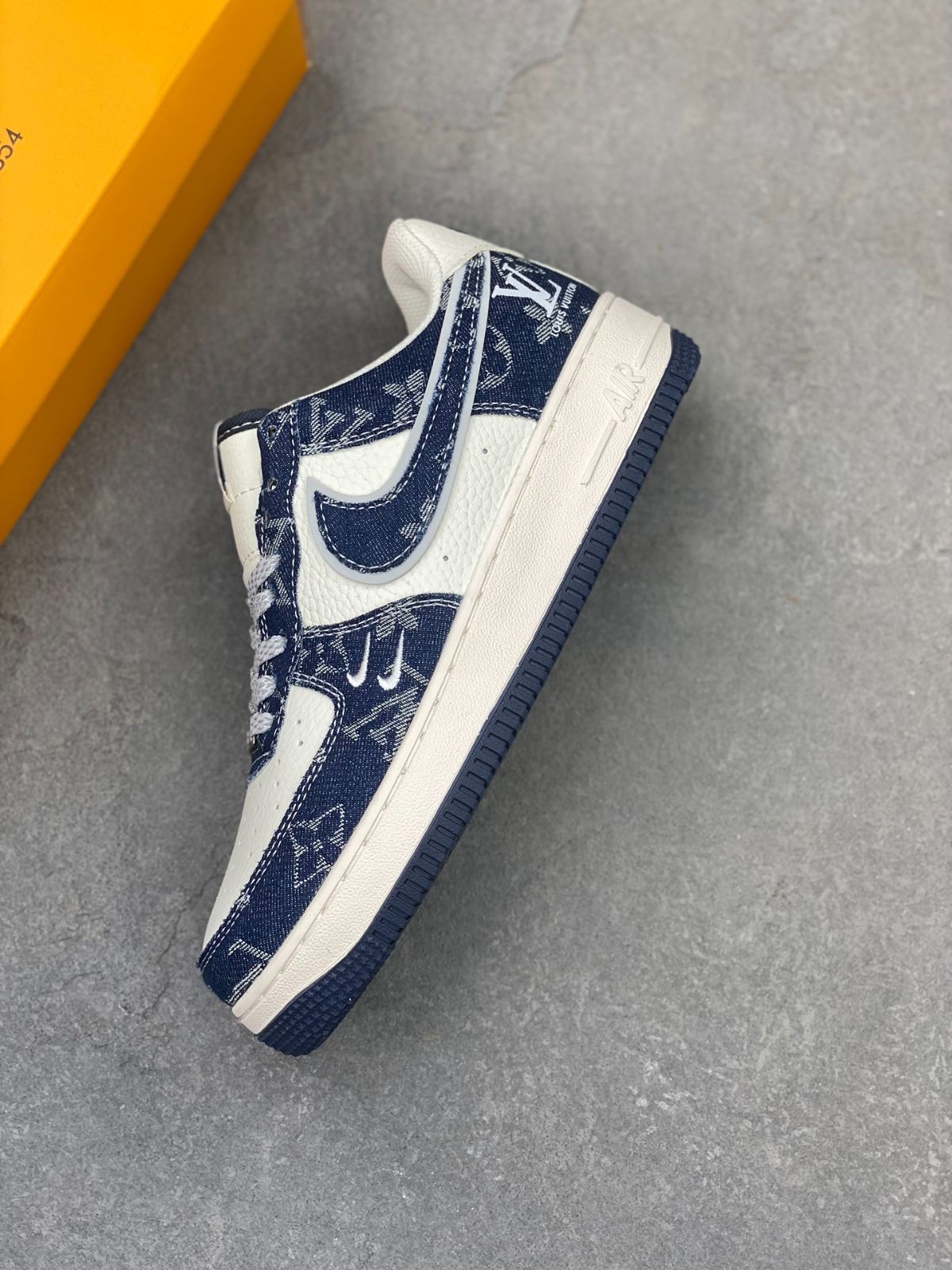 NIke Air Force 1 07 Low LVジョイント名 - 紺色スモールダブルフック| |