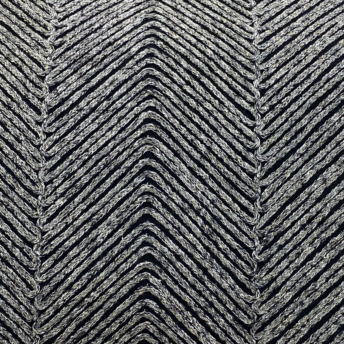 袋帯 無月 落款 幾何学模様 縞 箔 黒 全通 正絹