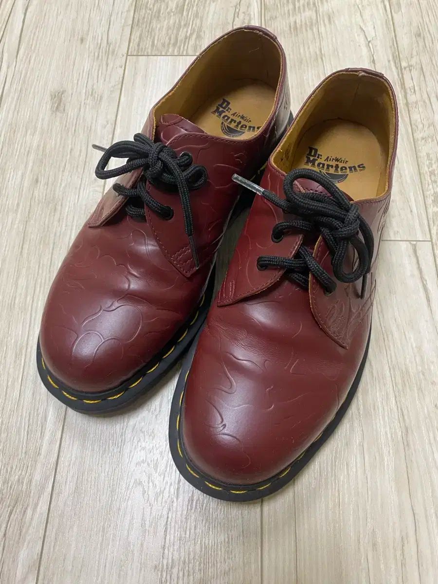 DR. MARTENS ドクターマーチン 1461 A BATHING APE アベイシングエイプ 3 笏 チェリーレッド 250
