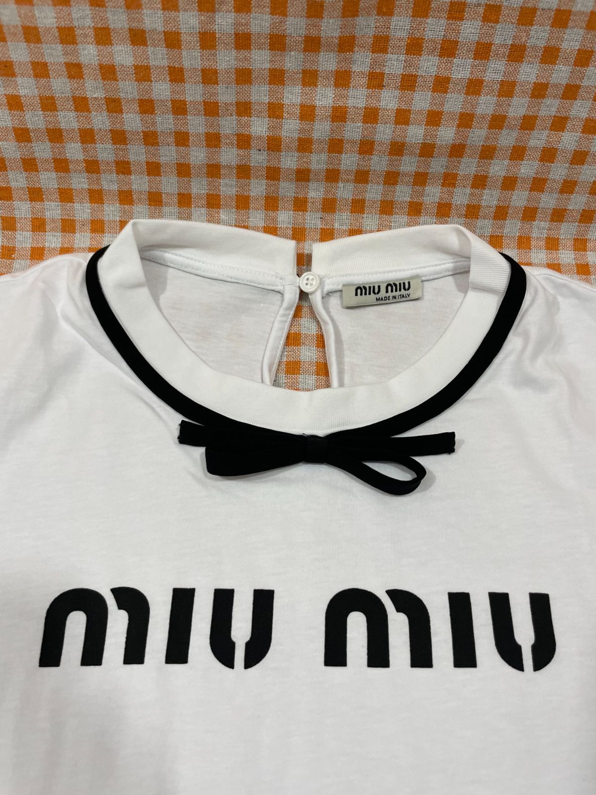 大特価✨人気品MIUMIU ミュウミュウ レディース ホワイト Tシャツ