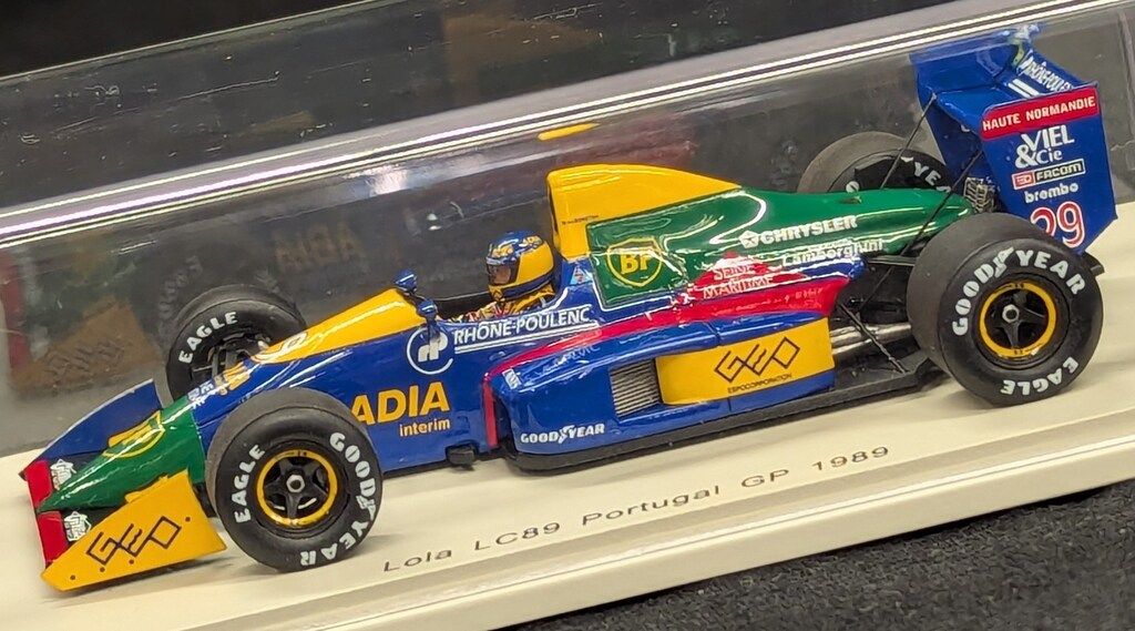 Spark model 1 43 Lola LC89 No.29 Portuguese GP 1989 Michele Alboreto S2977