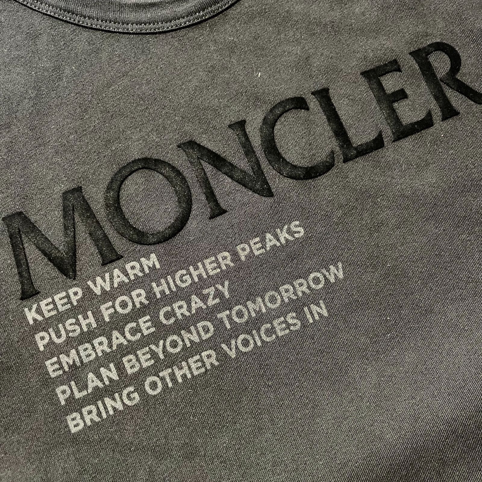 MONCLER 21ss MAGLIA T-SHIRT モンクレール フロッキープリント ロゴ