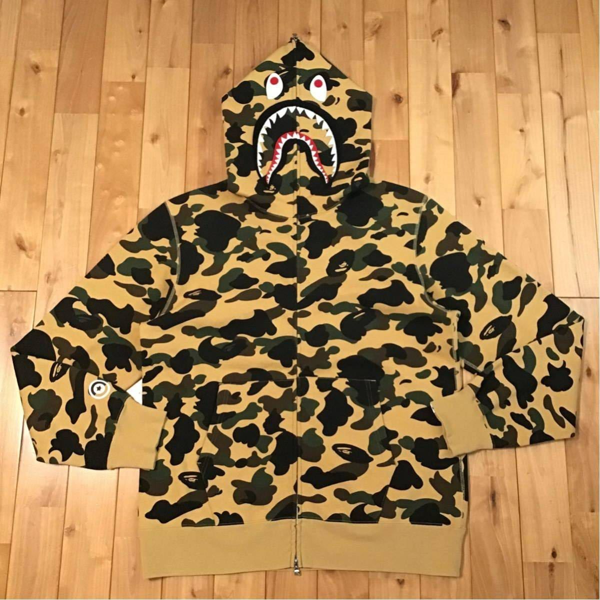 A Bathing Ape 迷彩シャークパーカー L ☆2XL☆ 1st camo yellow