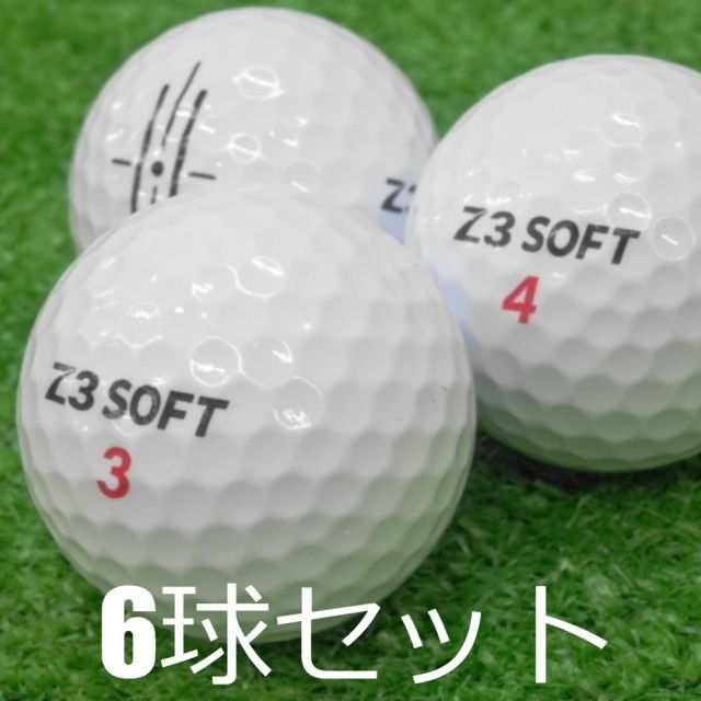 ロストボール Z3 SOFT 6球セット 中古 Bランク ゴルフライブ ソフトディスタンススピン ルール適合モデル 白 ゴルフボール