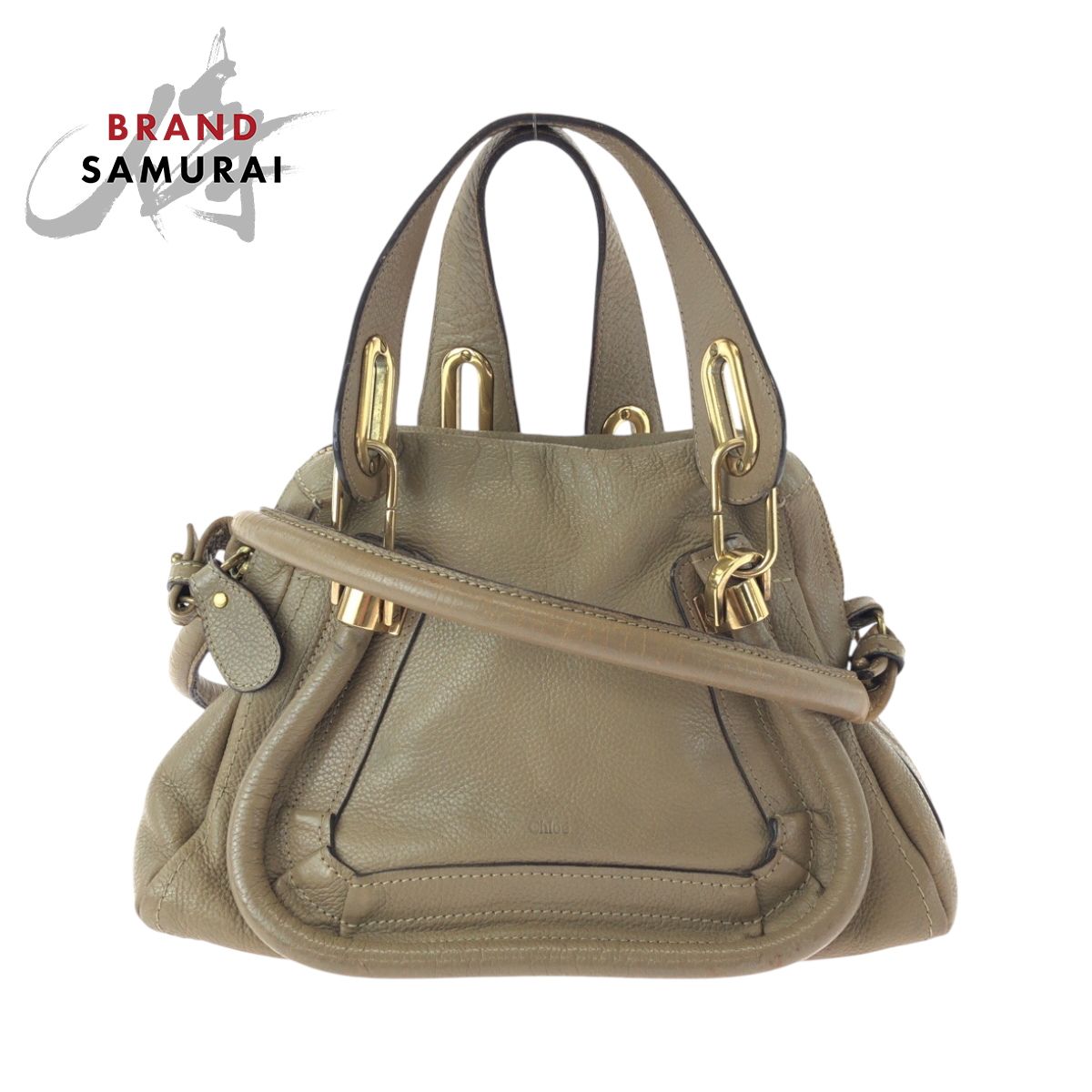 クロエChloe パラティ ハンドバッグ ゴールド金具ロゴ押し2way