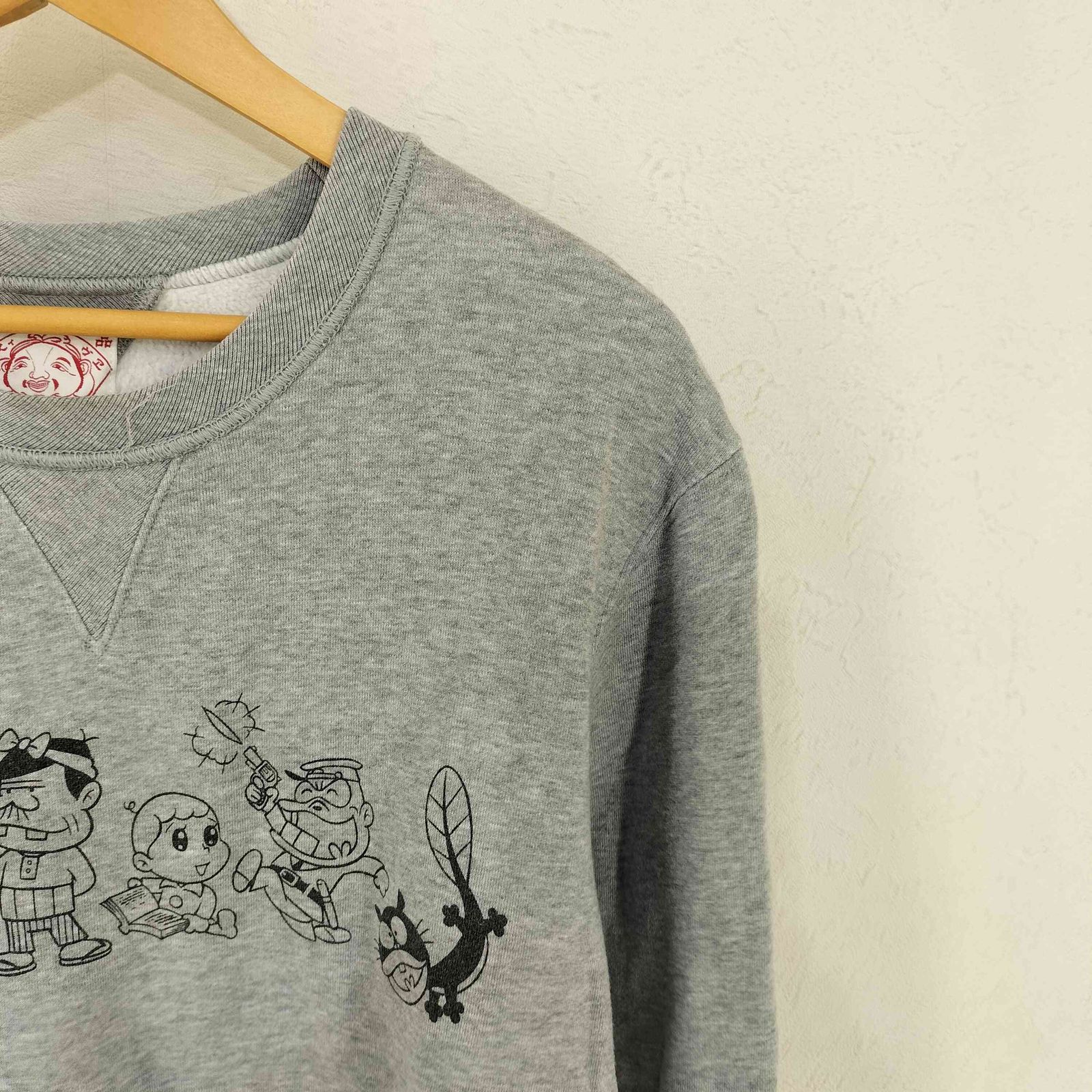 エヴィス EVISU カモメ 両V キャラクタープリント クルーネック