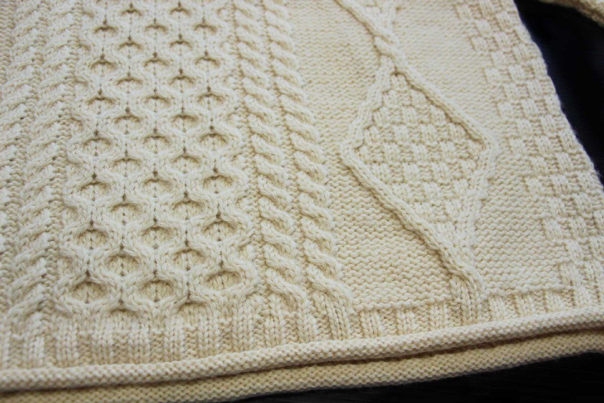 アイルランド製 Celtic Country ロールネック ケーブル編み ウール  