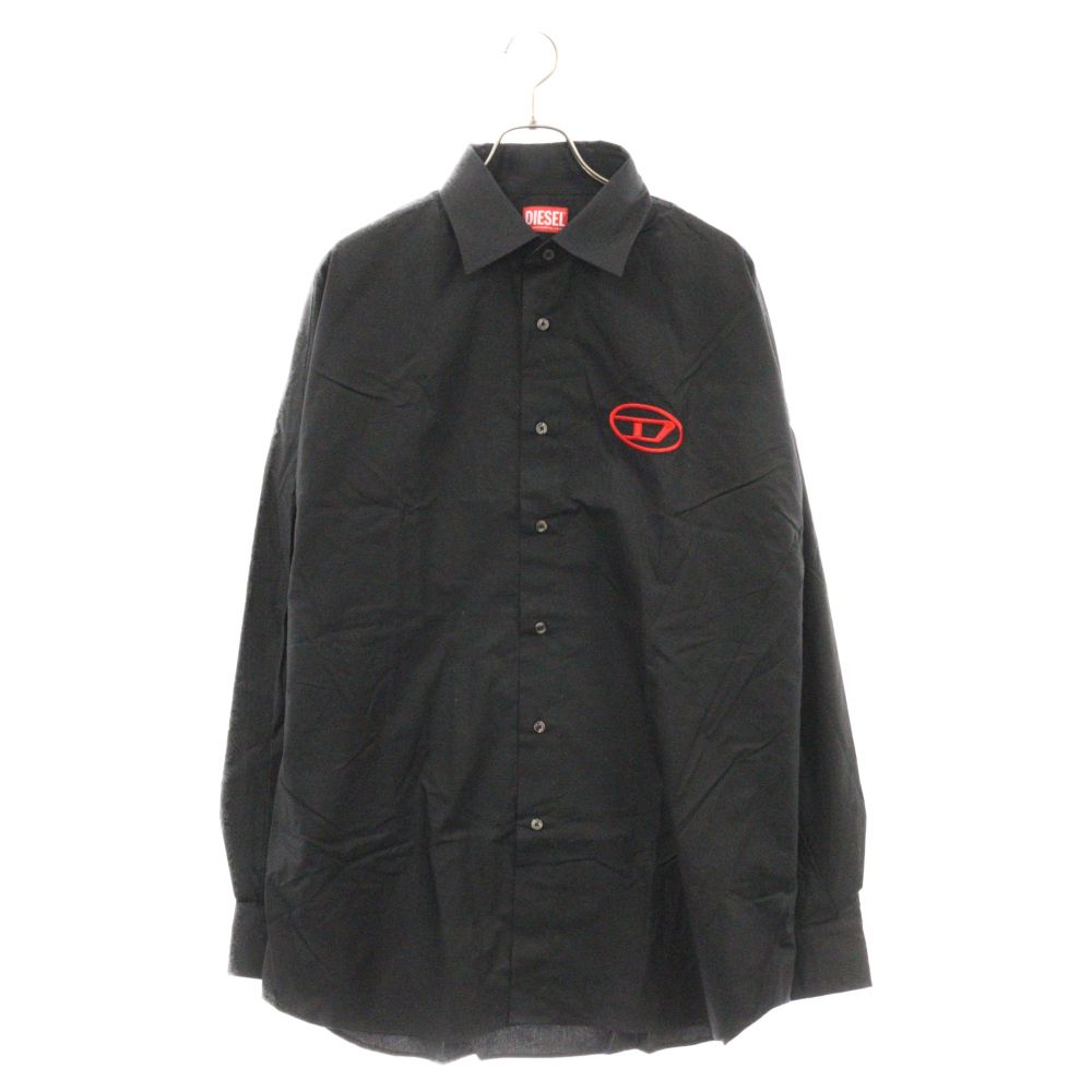 DIESEL (ディーゼル) S-DOU-PLAIN A10618 Dロゴ刺繍 長袖シャツ 