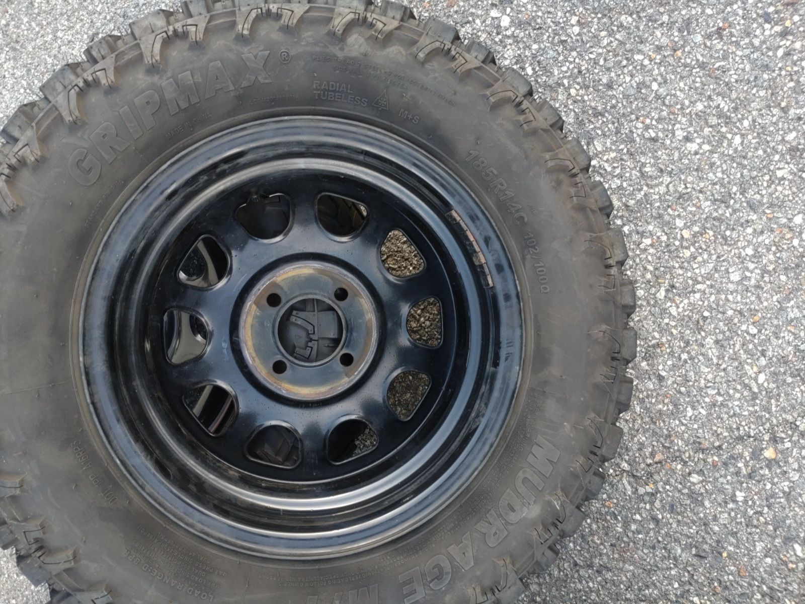 DAYTONA デイトナ ホイール 14インチ 5.0J 40-42前後 100-4H ＆MADRASE M T 185 80R14 4本セット TRITUETUBI_COM