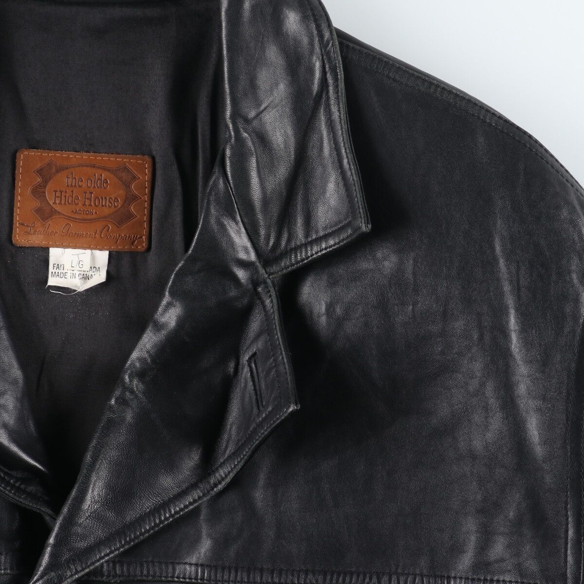 古着 90年代 the olde Hide House レザーカーコート カナダ製 メンズL 
