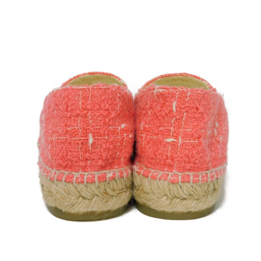 CHANEL シャネル エスパドリーユ 40 CCマーク ツイード フラット