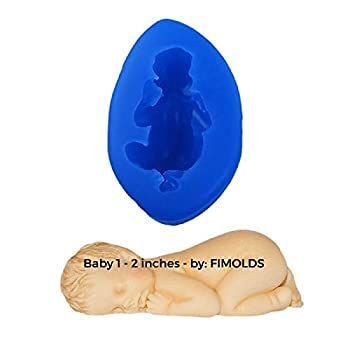 First Impression Moulds B232 Baby 1 Silicone Cake Decorating Mould Mini Blue