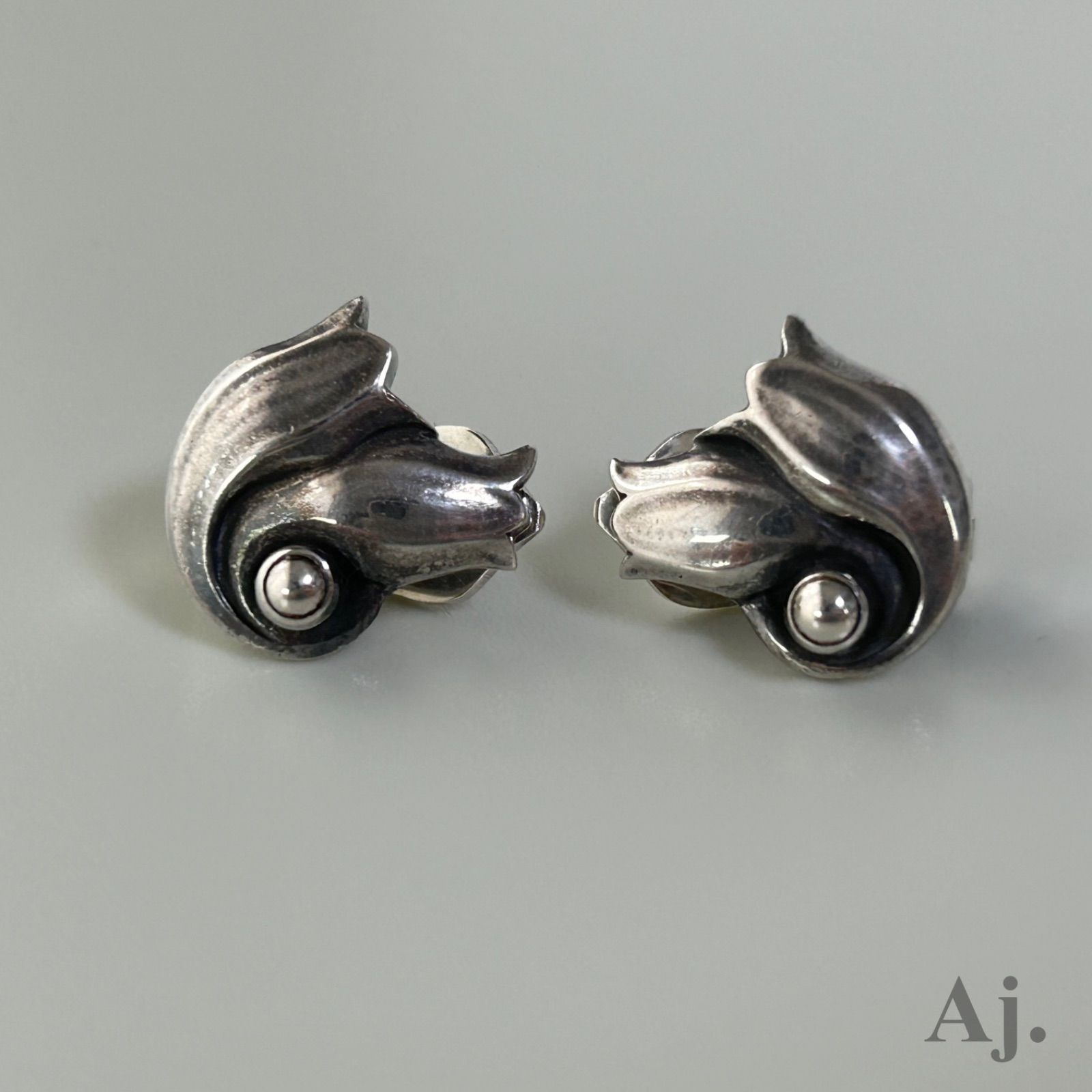 ジョージジェンセン イヤリング イヤー クリップ 1999 スズラン 鈴蘭  