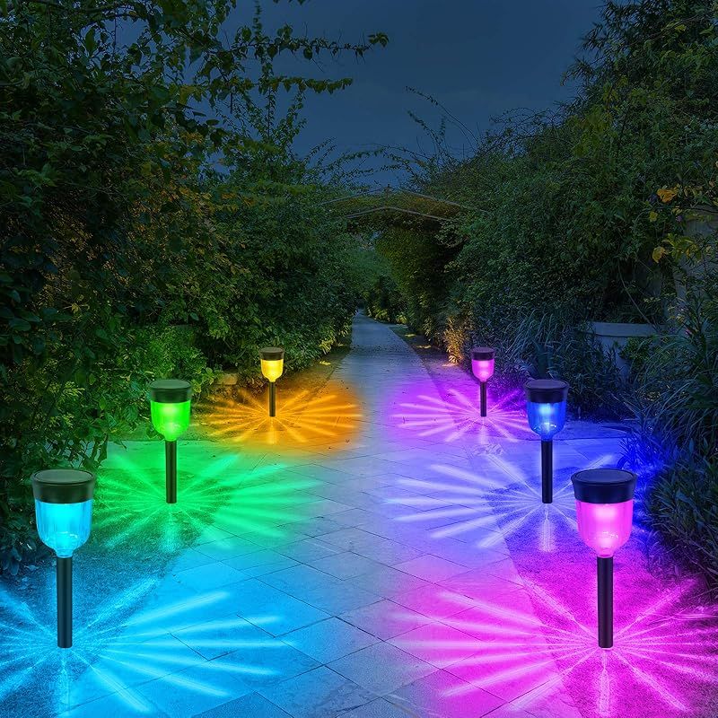 屋外ソーラーライト ガーデンライト 埋め込み式 防水 7色 太陽光パネル充電 ガーデンライト ソーラーライト 7 LED ライト 埋め込み 屋外 室外 庭
