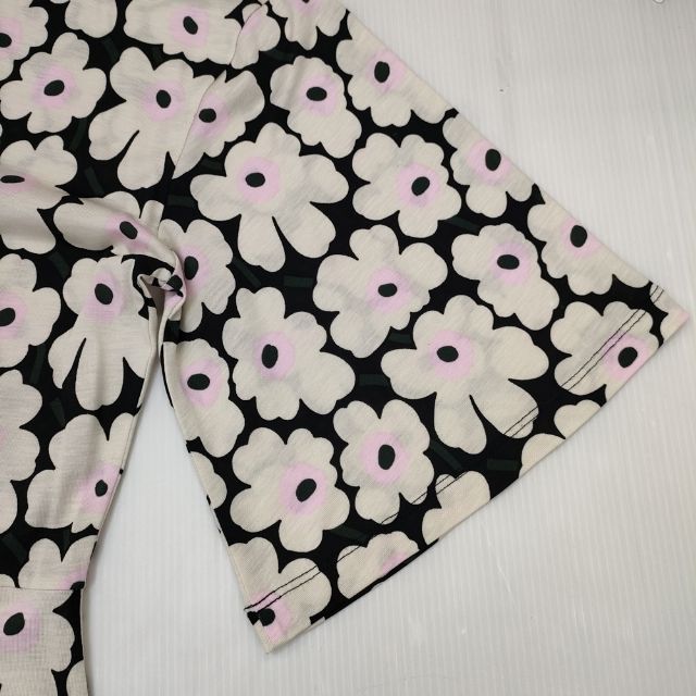 新品未使用✨marimekko 花柄ワンピース　ウニッコ　ピンク　38 marimekko 新品 ウニッコ Unikko 五分袖 ドレス XS ワンピース
