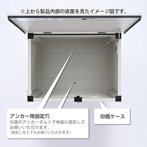 グリーンライフ 宅配ボックス 大容量 屋外 戸建て用 ベンチ型 さびにくいアルミ製 置き配 不在受取 防犯対策 鍵付き Receibo(レシーボ)マットアイボリー  TRA-64(MIV) - メルカリ