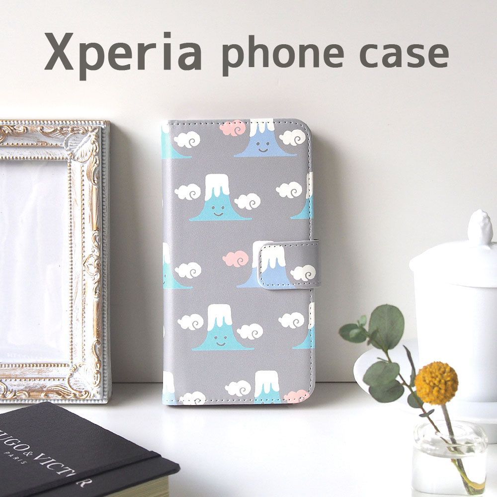 ＜Xperia対応＞瑞雲と笑う富士さんの手帳型スマホケース