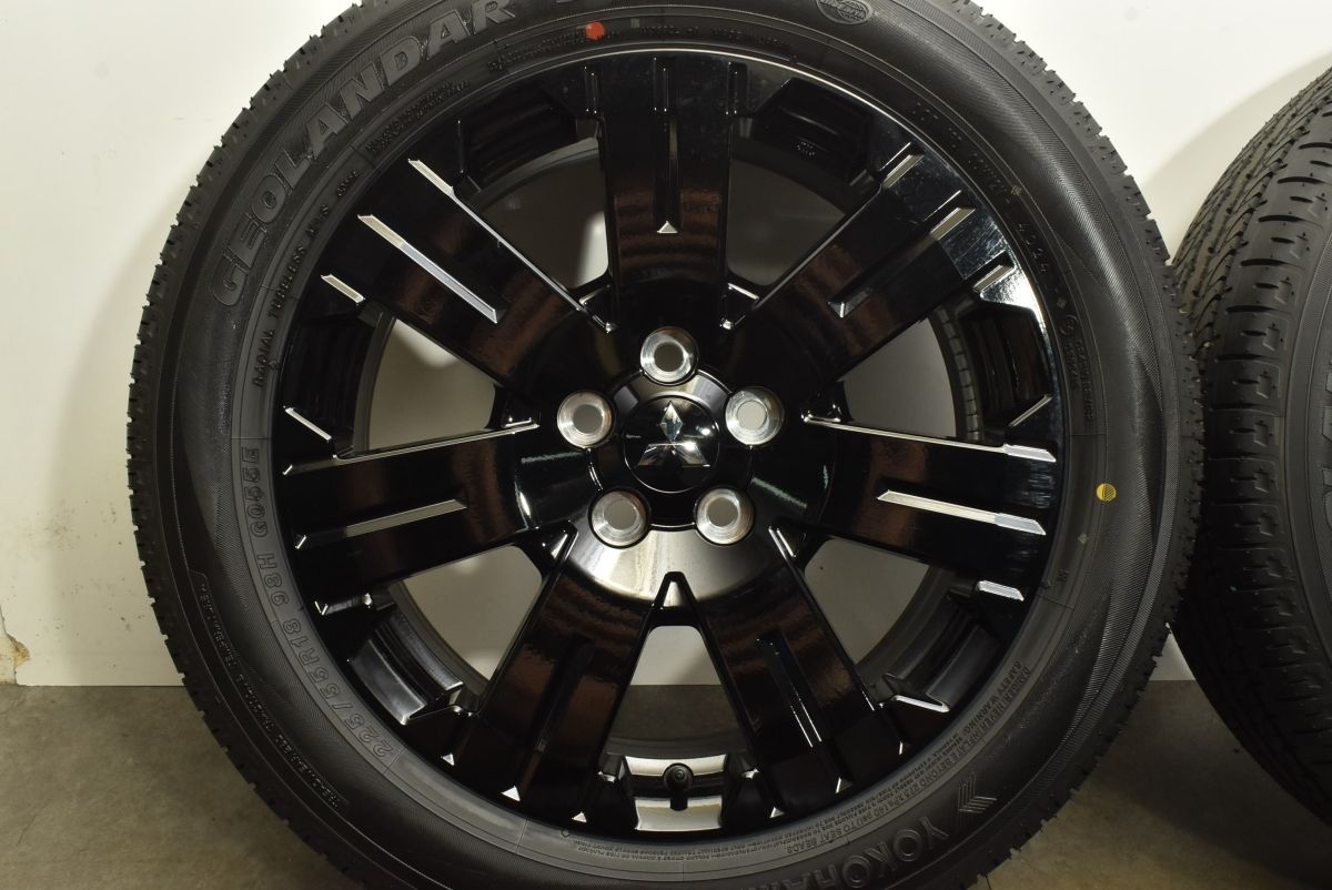 製 新車外し ミツビシ デリカD 5 シャモニー 純正 18in 7J 38 PCD114.3 ヨコハマ ジオランダー SUV G055 225 55R18 納車外し FFCRYSTALESIA_COM