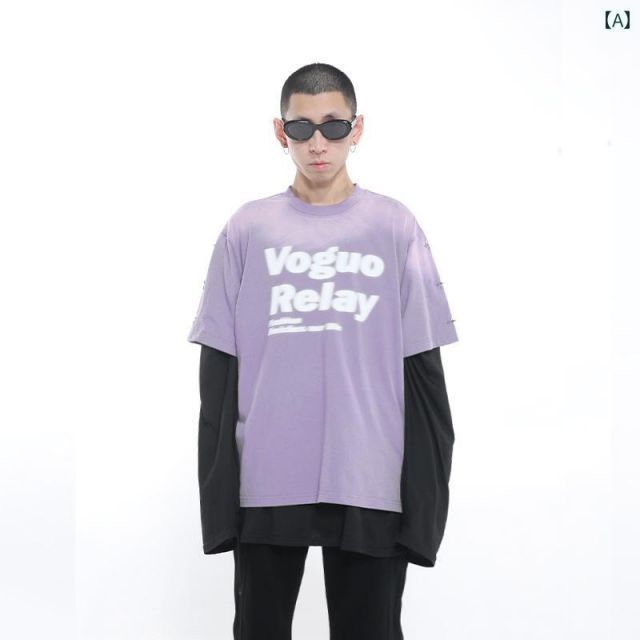 夏 プリント T シャツ オーバー サイズ 半袖 ラウンドネック メンズ レディース