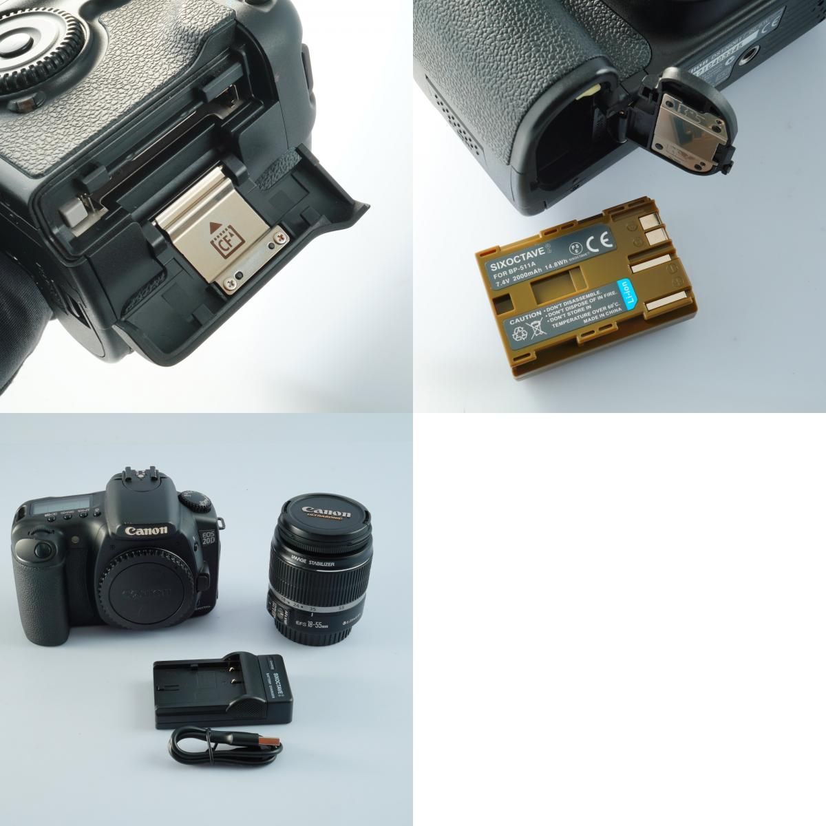 キヤノン 割引 EOS 20D + EF-S 18-55mm F/3.5-5.6 IS デジタル一眼レフ