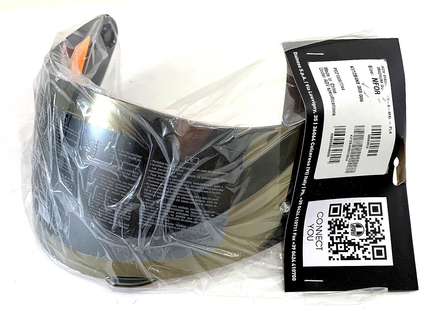 AGV バイザー K1 (XS-S-MS) - PLK - イリジウム・ゴールド（IRIDIUM