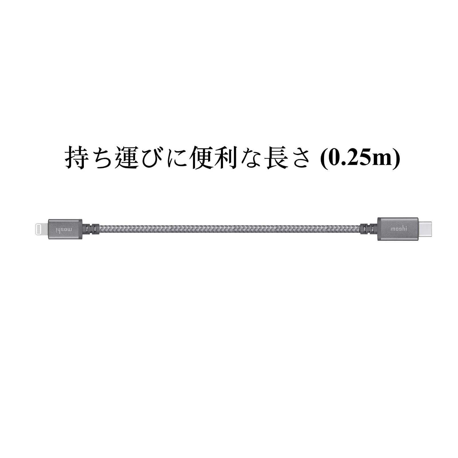 数量限定】25cm Titanium Lightning Gray to (AppleMFi認証済) USB-C