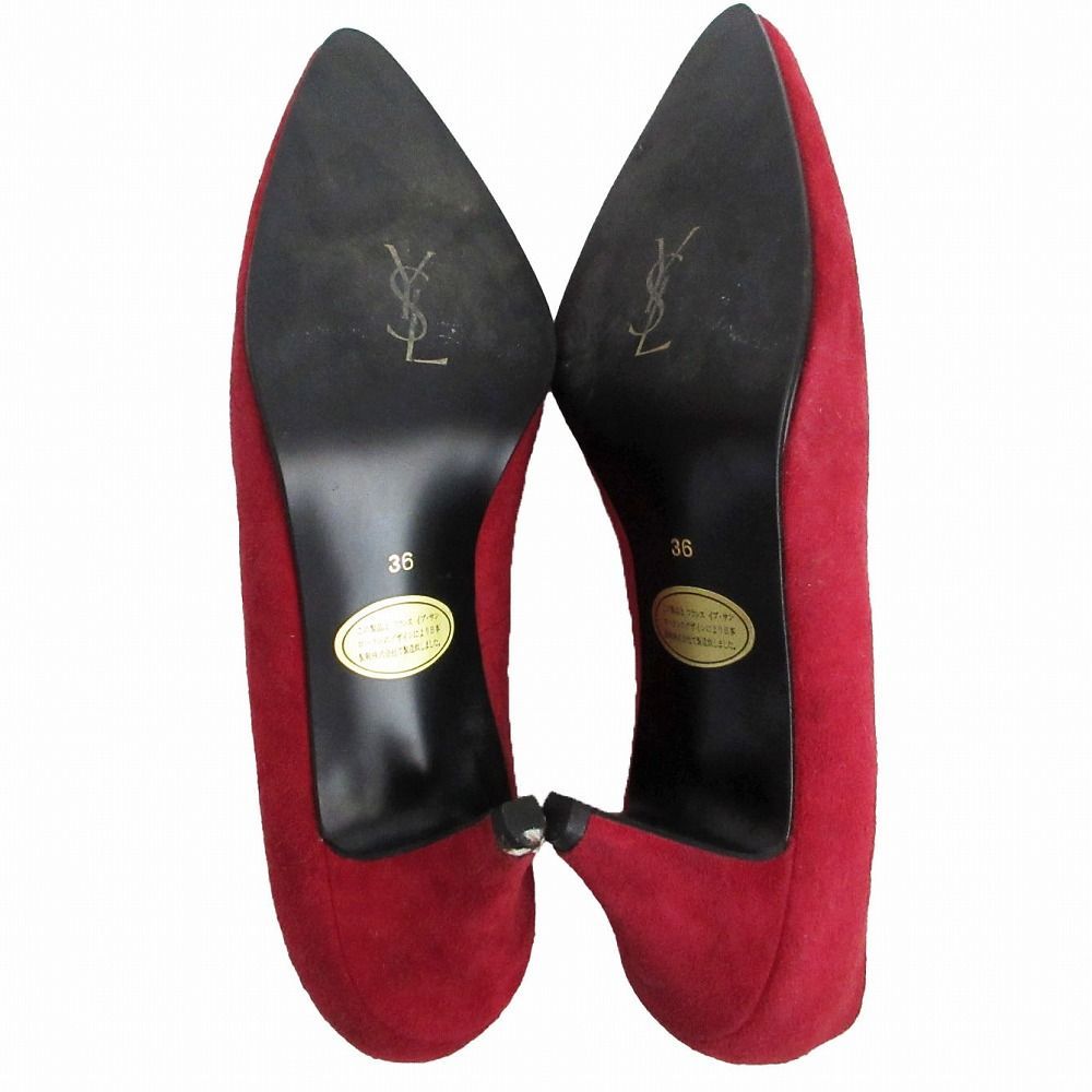 YVES SAINT LAURENT イヴサンローラン スエード ラウンドトゥ YVES SAINT LAURENT イヴサンローラン スエード ラウンドトゥ