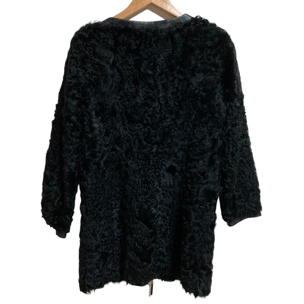 輝かしい BODY DRESSING Deluxe ボディドレッシング チキャンラム ノー ムートンコート ジャケット サイズ38 ブラック レディース 古着 人気ブランドの新作も！