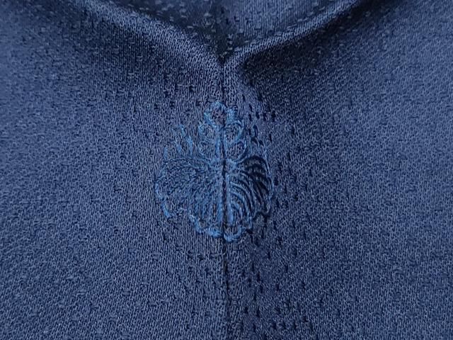 草花地紋 鉄紺色