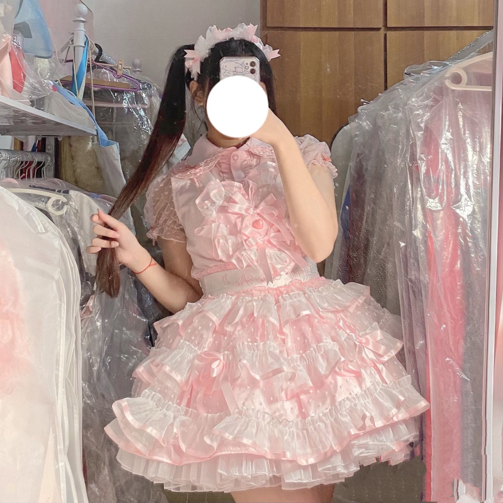 メルカリshops アイドル衣装 ロリータ コスプレ ワンピース ゆめかわいい メイド