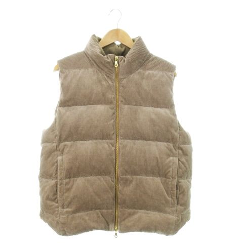 スリードッツ three dots ダウンベスト コーデュロイ スタンド