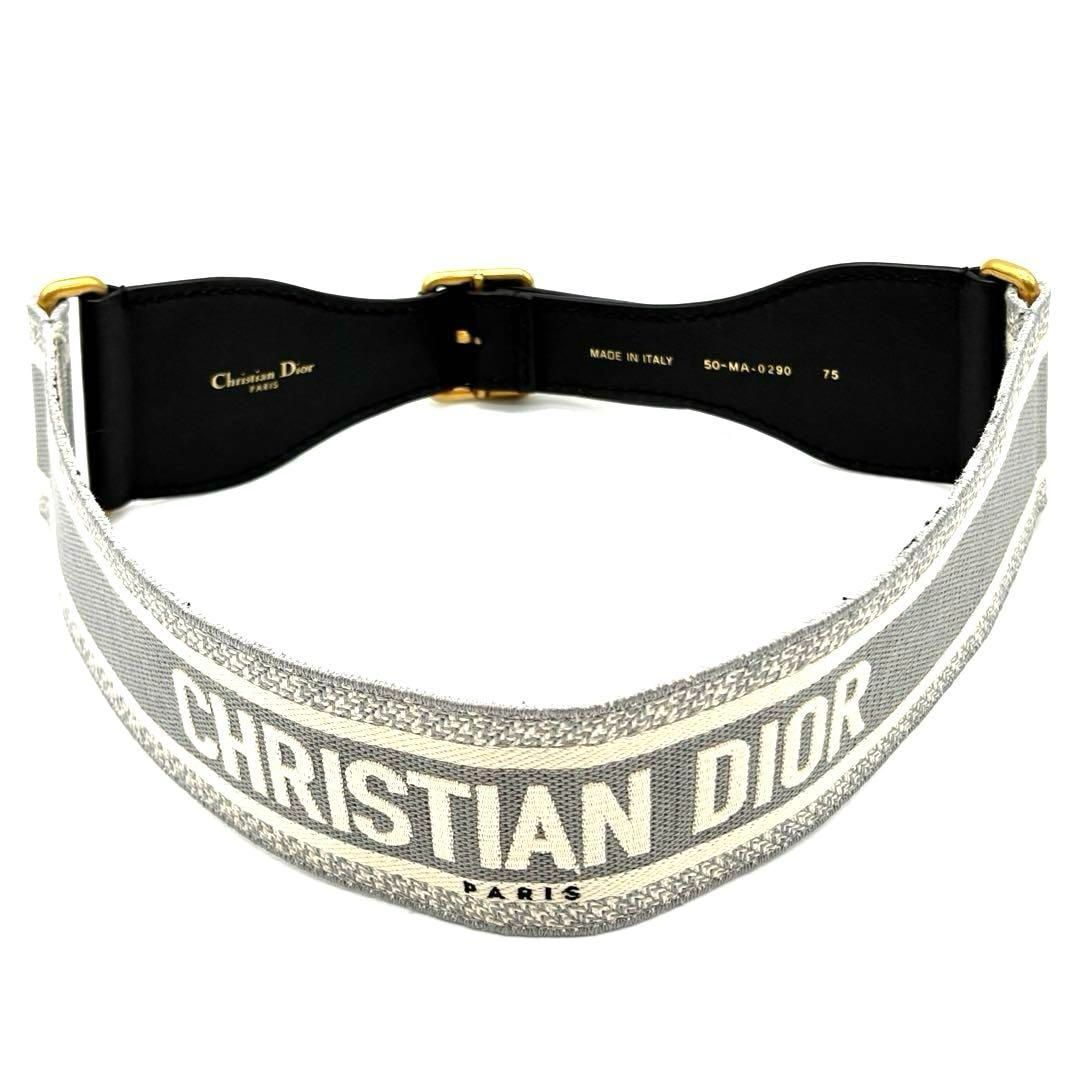 Dior グレー ロゴ レザーベルト 入手困難！正規品 Christian dior クリスチャンディオール エン