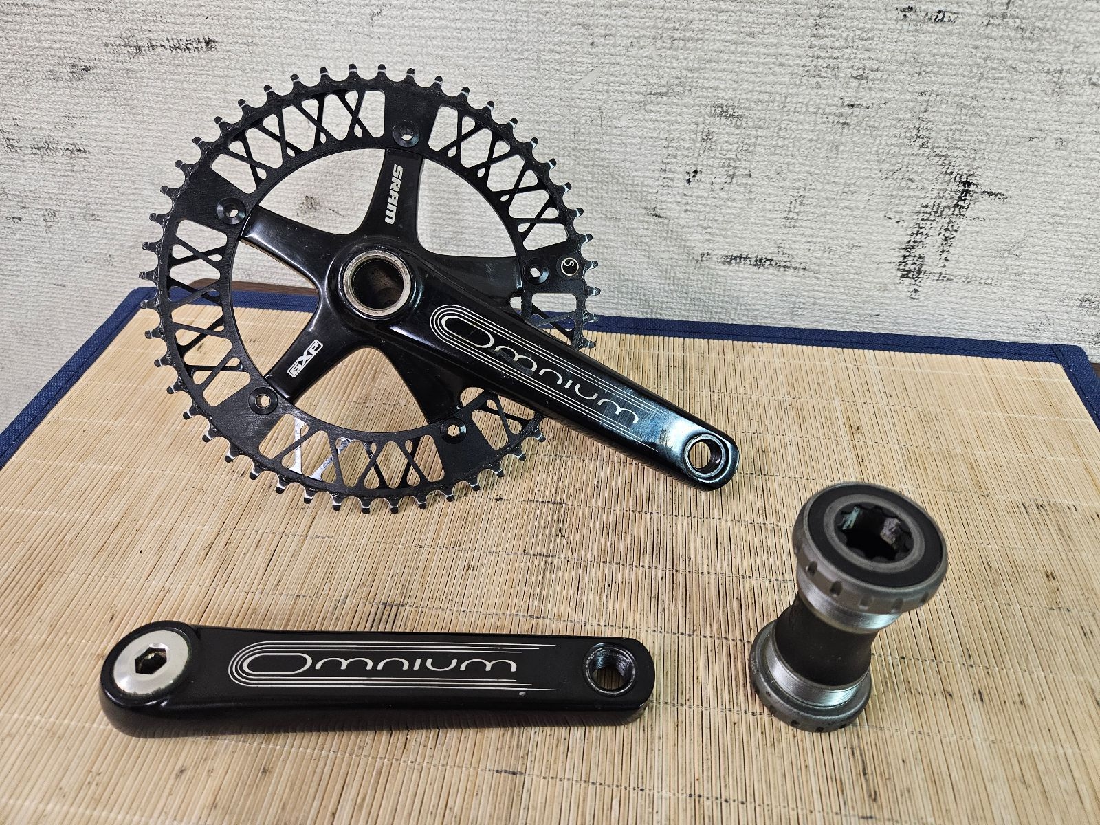 SRAM GXP OMNIUM 165mm FACTORY FIVE 5 LATTICE 49T スラム クランクセット ファクトリー5 ラティス チェーンリング BB付(68mm) ピスト 同梱発送承中!!