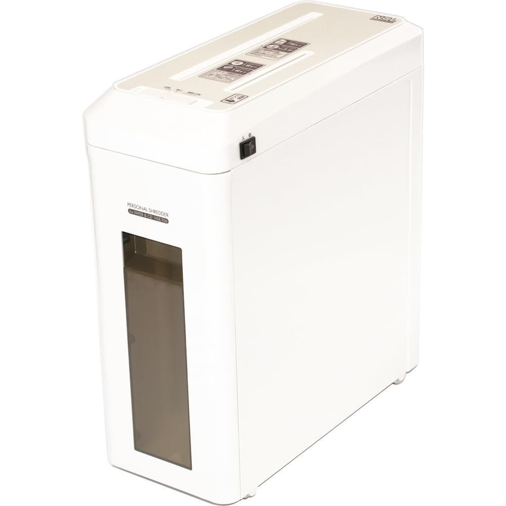 ホワイト スリムタイプ CD DVD 電動 NSE-702W 家庭用 シュレッダー ナカバヤシ