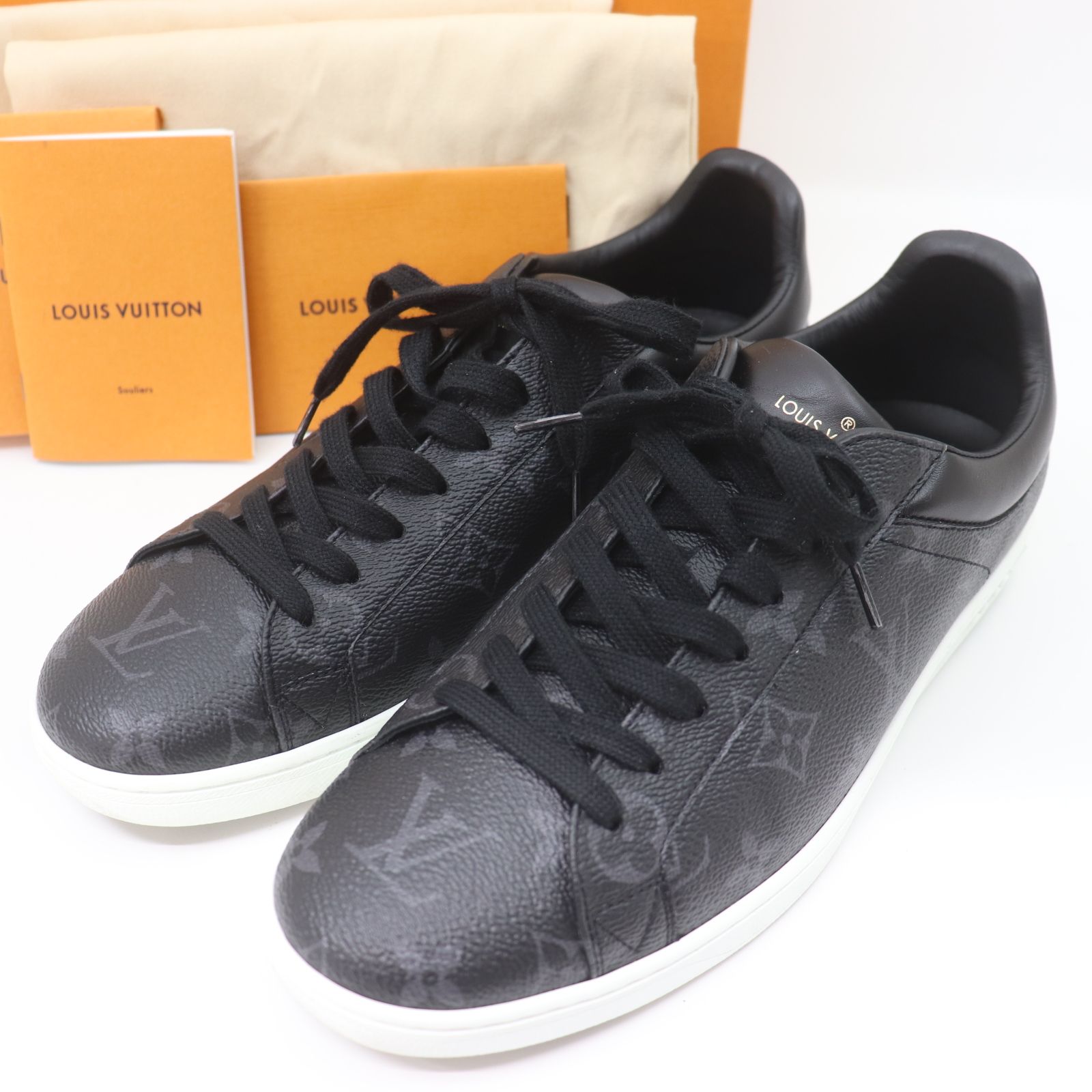 【美品】ルイヴィトン ルクセンブルクライン スニーカー エクリプス レザー 黒 ルイ・ヴィトン(LOUIS VUITTON)ルイ・ヴィトン ルクセンブルグライン