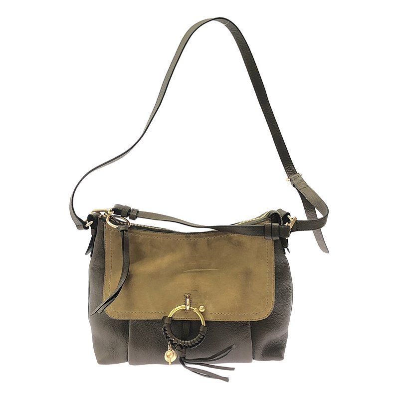 SEE BY CHLOE / シーバイクロエ | JOAN スエードフラップ 2WAY レザー ショルダーバッグ | ブラウン / ライトブラウン | レディース SEE BY CHLOE / シーバイクロエ | JOAN スエードフラップ 2WAY レザー