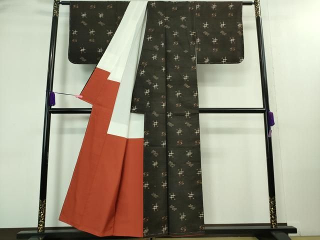 平和屋着物■極上　国指定重要無形文化財　本場久米島紬　手織　逸品　未使用　DZAA8121kh5 平和屋着物□極上 国指定重要無形文化財 本場久米島紬 手織 逸品 未