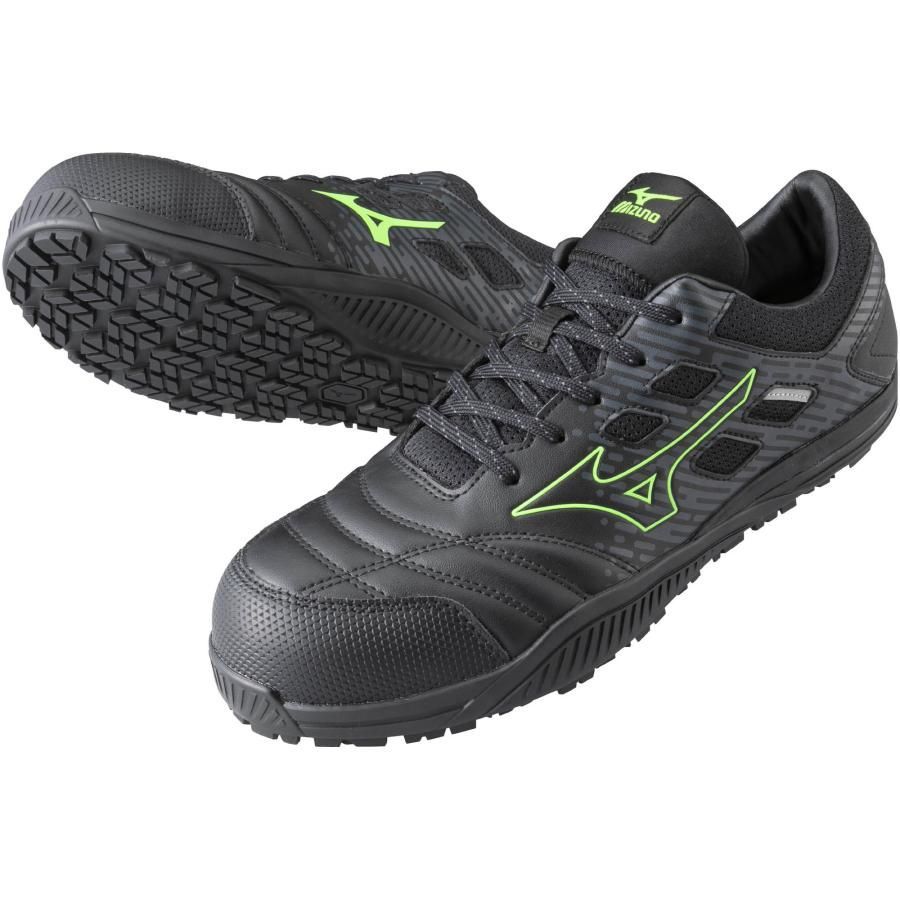 くみ1017 MIZUNO TDII11L F1GA230009 ブラック×グリーン ミズノ 安全靴