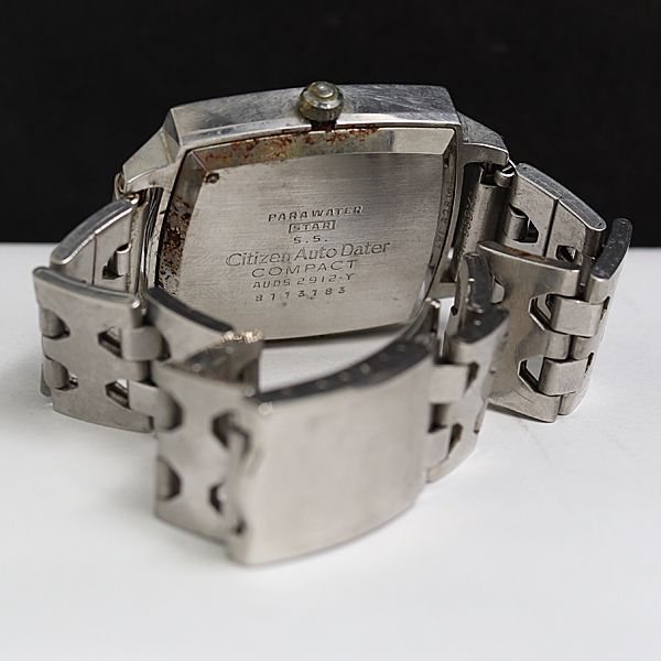 CITIZEN 自動巻き時計 グレー文字盤 超美品 シチズン クリスタルセブン