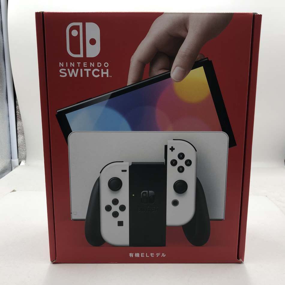 01w-0766 〇  未使用品 Nintendo Switch本体 有機ELモデル Joy-Con ホワイト ニンテンドースイッチ  【中古品】