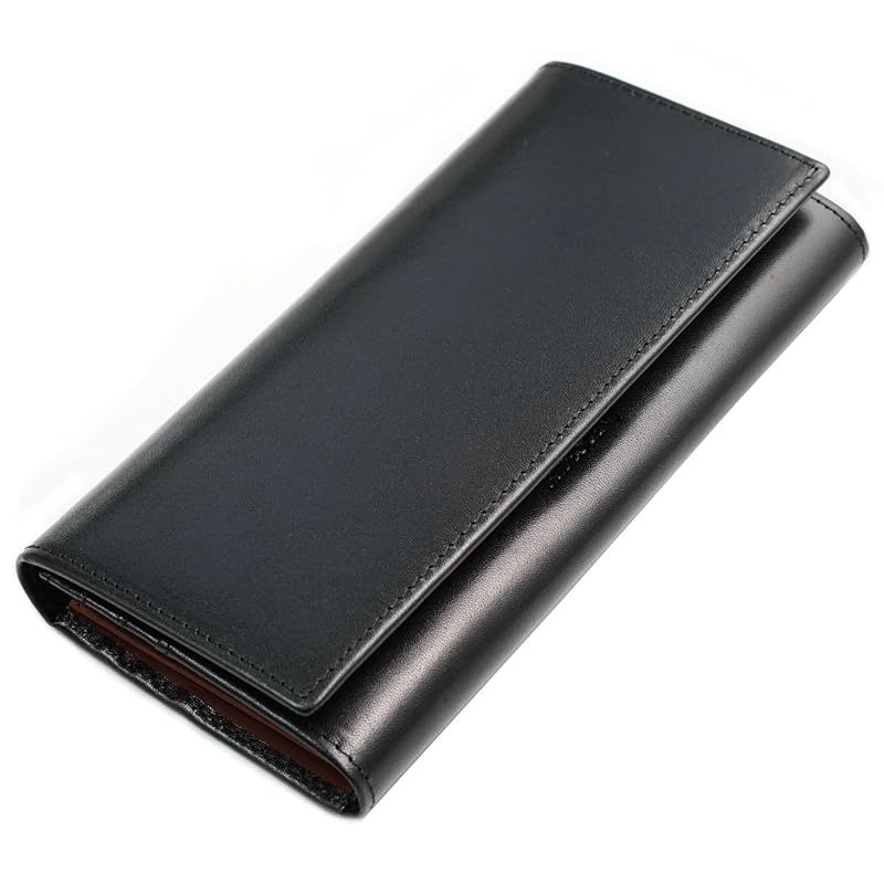 財布 メンズ 長財布 2つ折り レディース 大容量 栃木レザー イタリアン レザー BUTTERO 本革 かぶせ型 YKKファスナー プレゼント 人気ブランド カード19枚 一流の革職人が作る Black 栃木レザー 0