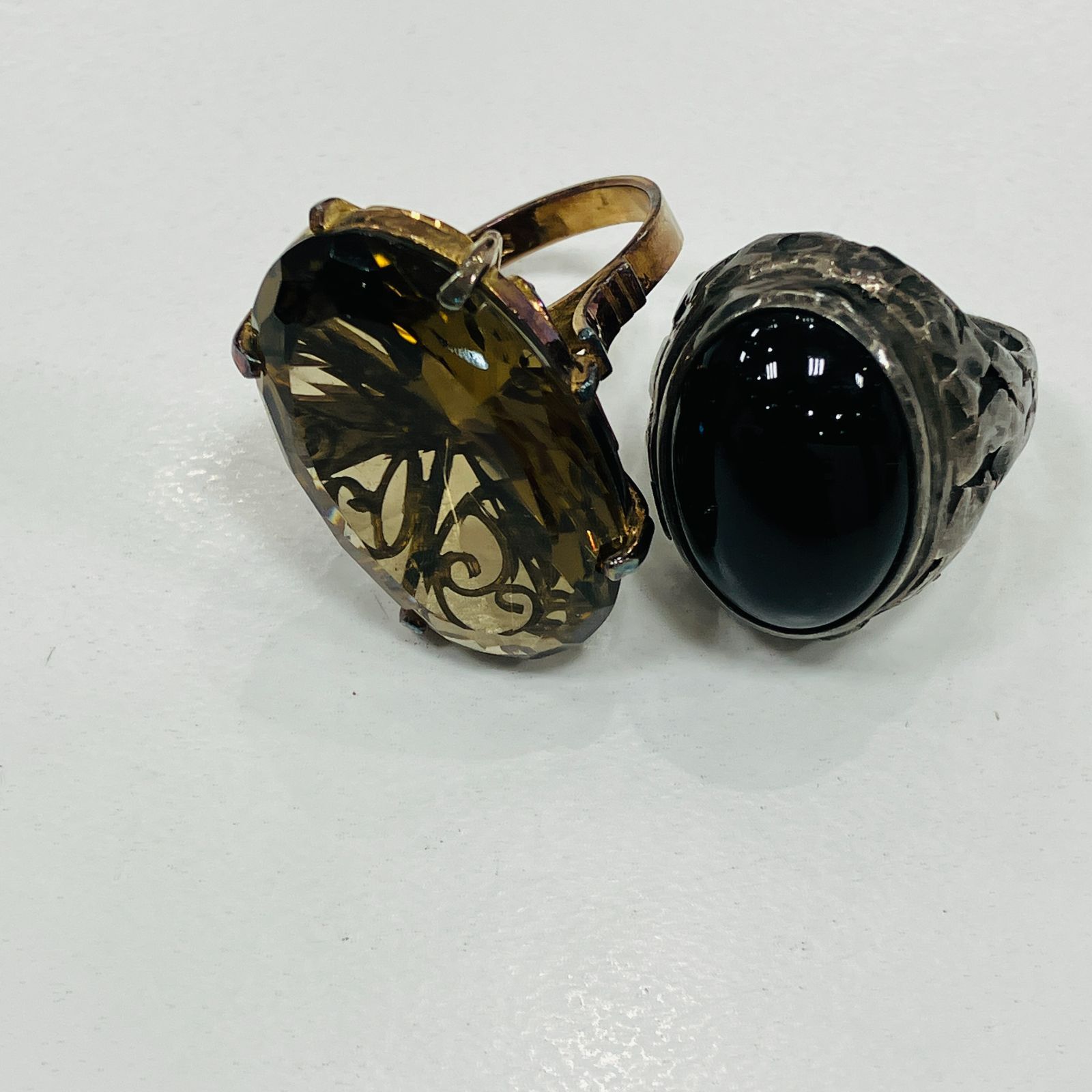 A【ヴィンテージ】アクセサリー リング 指輪 シルバー silver 石付き 