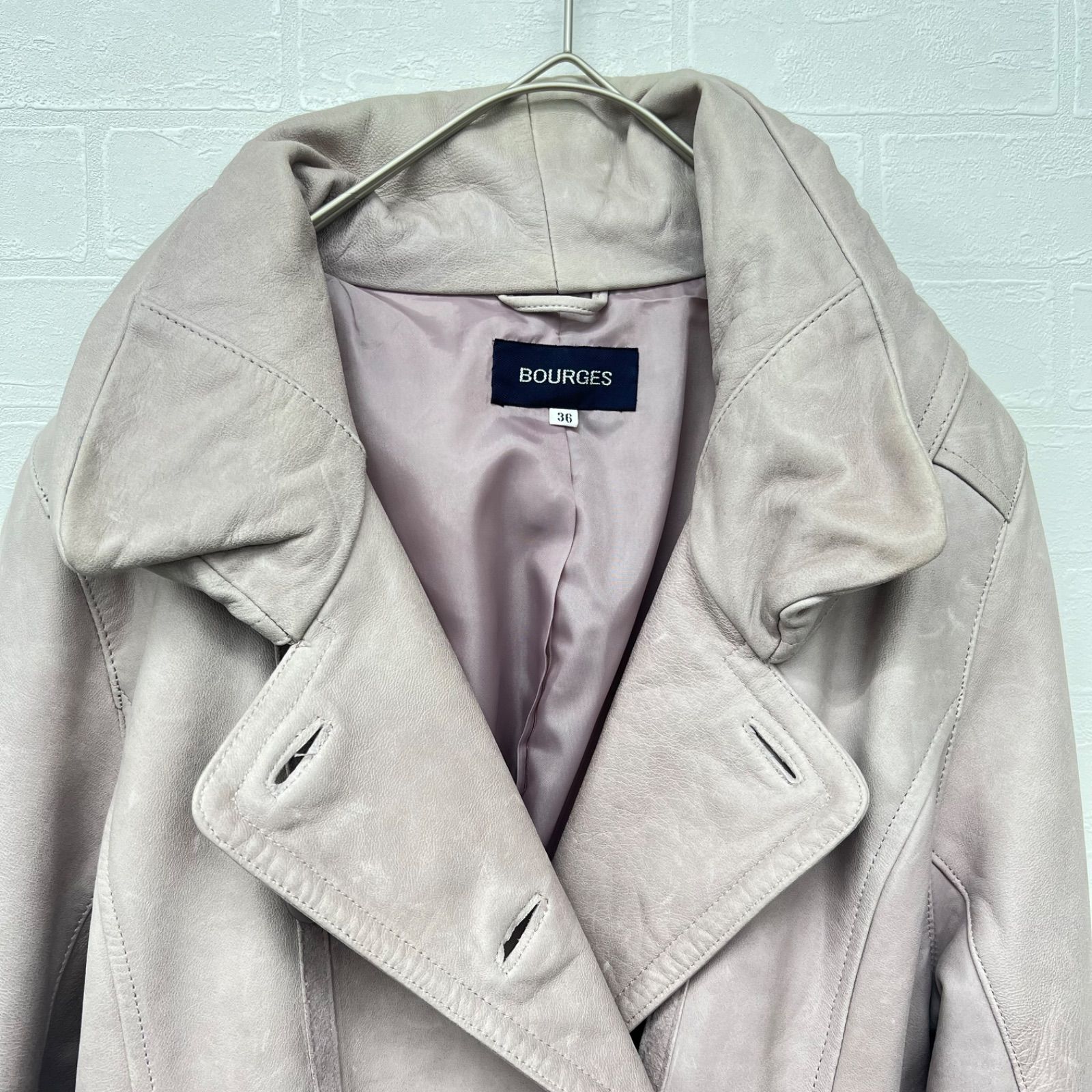 【美品】バーバリー　2WAY ロングコート 羊革 チキャンラム ファー ベージュ BURBERRY - 美品 Vintage バーバリー Burberrys コート フード