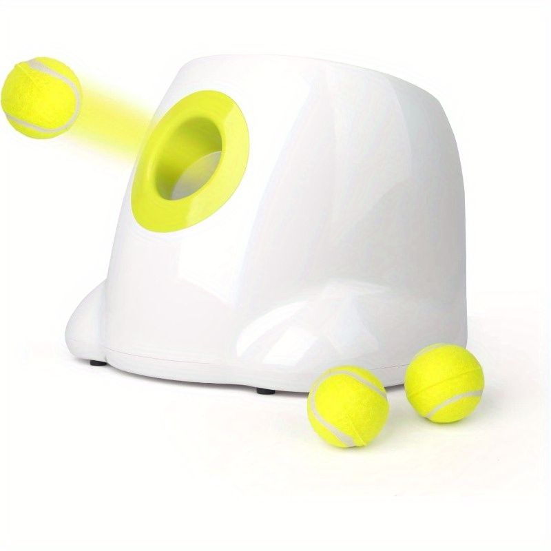 新着商品 Paws Dog Ball Launcher Toy 自動ボール投げ犬ロボピッチャーランチング距離 3 レベル調整 な自動ボールキャッチ 3 ミニテニスボール付き 小さな~中型犬用教育玩具 バッテリーなしxUG