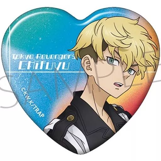 中古】バッジ・ピンズ 松野千冬 ハート型缶バッジ 「東京リベンジャー