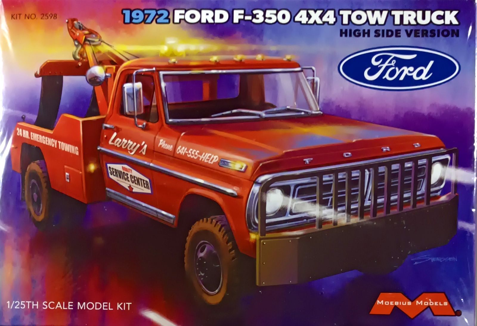 1972 フォード F-350 4X TOWトラック ハイサイドバージョン 1|25 メビウスモデル