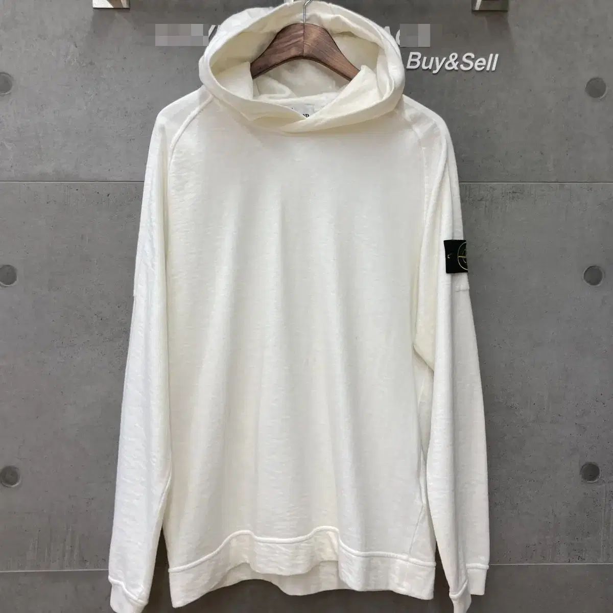 STONE ISLAND(ストーンアイランド) ワッフェンパッチ フード Tシャツ 白 691561961 ー G110161